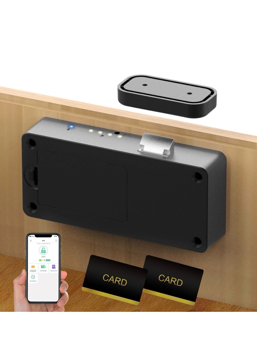 Anweller Wireless Smart Cabinet Door Lock Sensor RFID Card & NFC